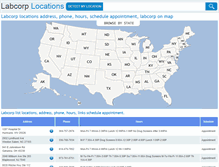 Tablet Screenshot of labcorp-locations.com
